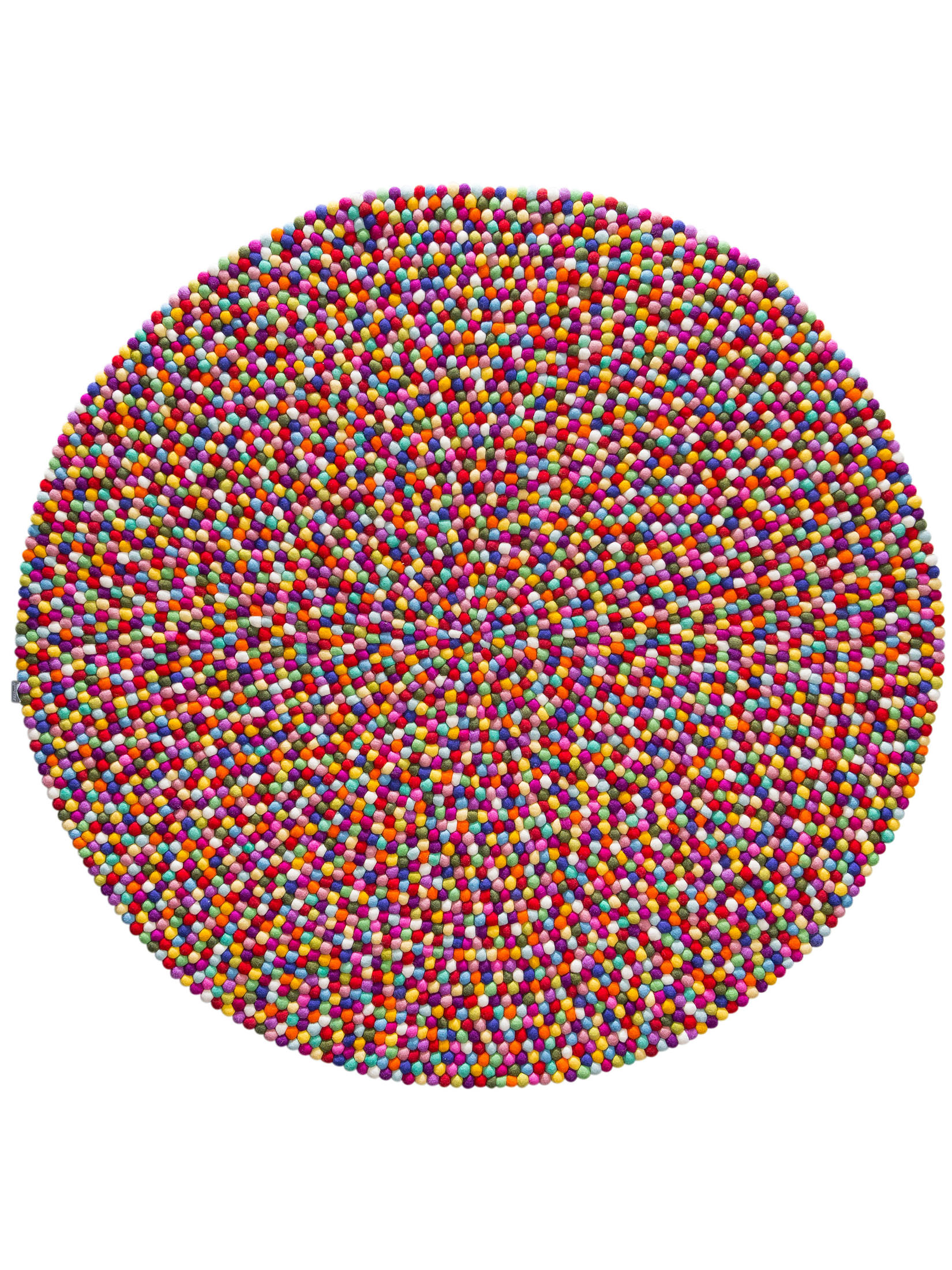 Arica Filzkugel-Teppich, Multicolor