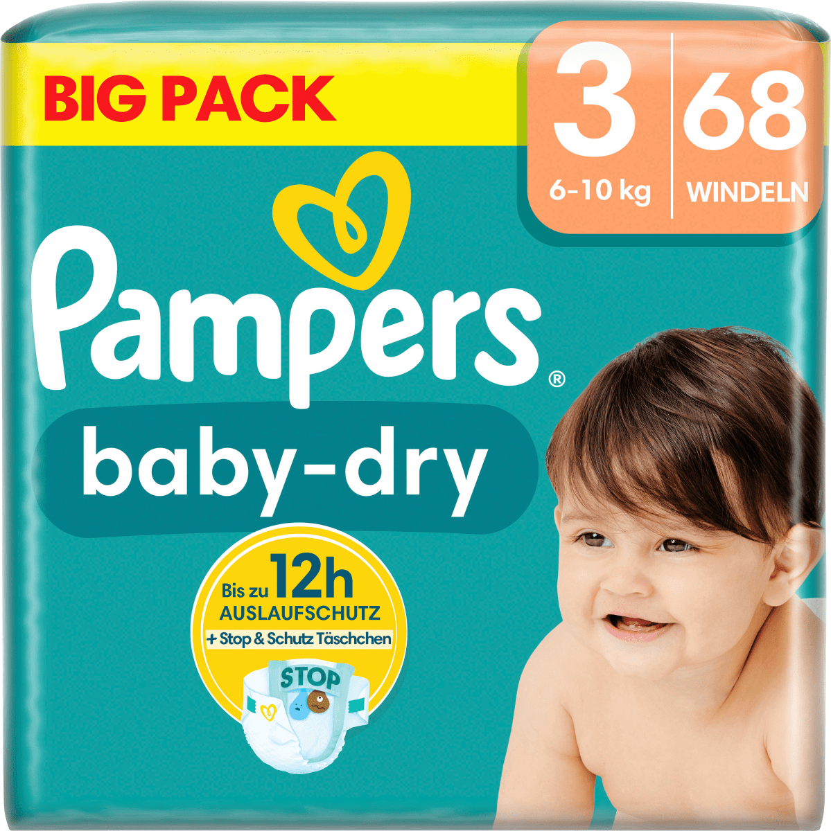 Windeln Baby Dry Gr. 3 Midi (6-10kg), Big Pack, 68 St
