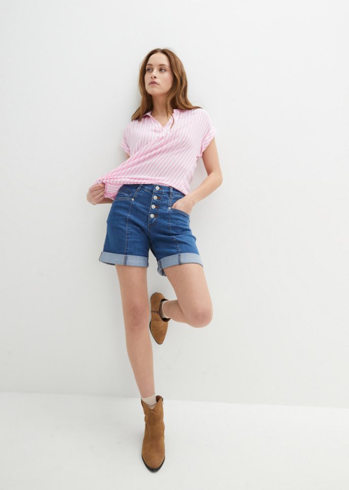 Komfort-Stretch-Jeans-Shorts