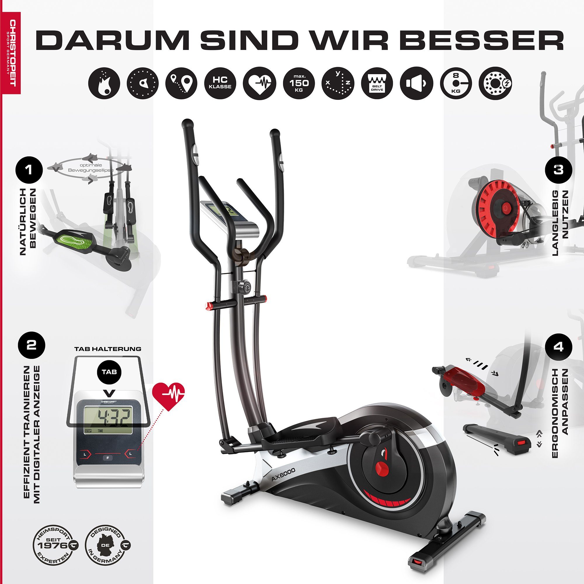 Christopeit Sport® Crosstrainer AX 6000