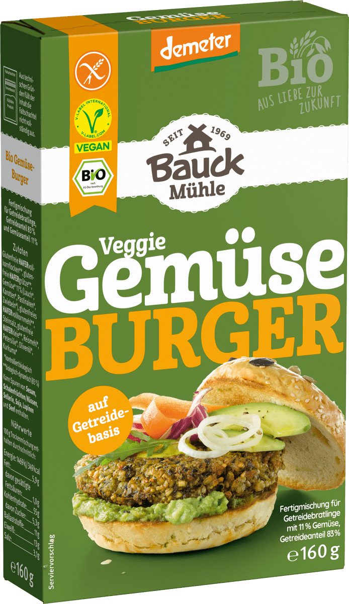 Fertigmischung, Veggie Gemüse Burger, 160 g