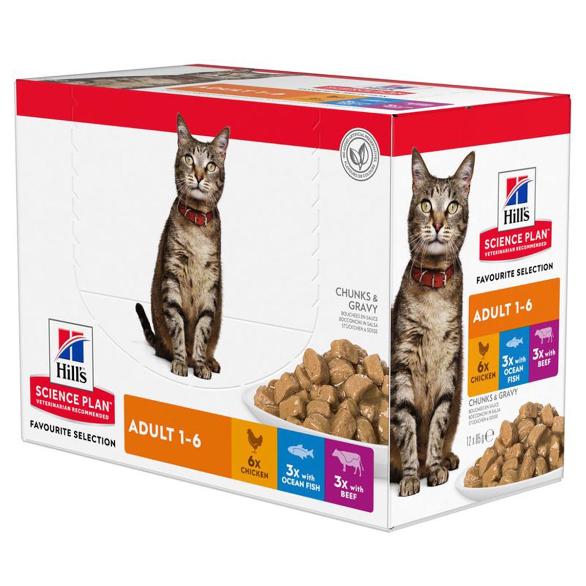 Hill's Science Plan Adult Multipack Huhn, Rind & Fisch12x85g