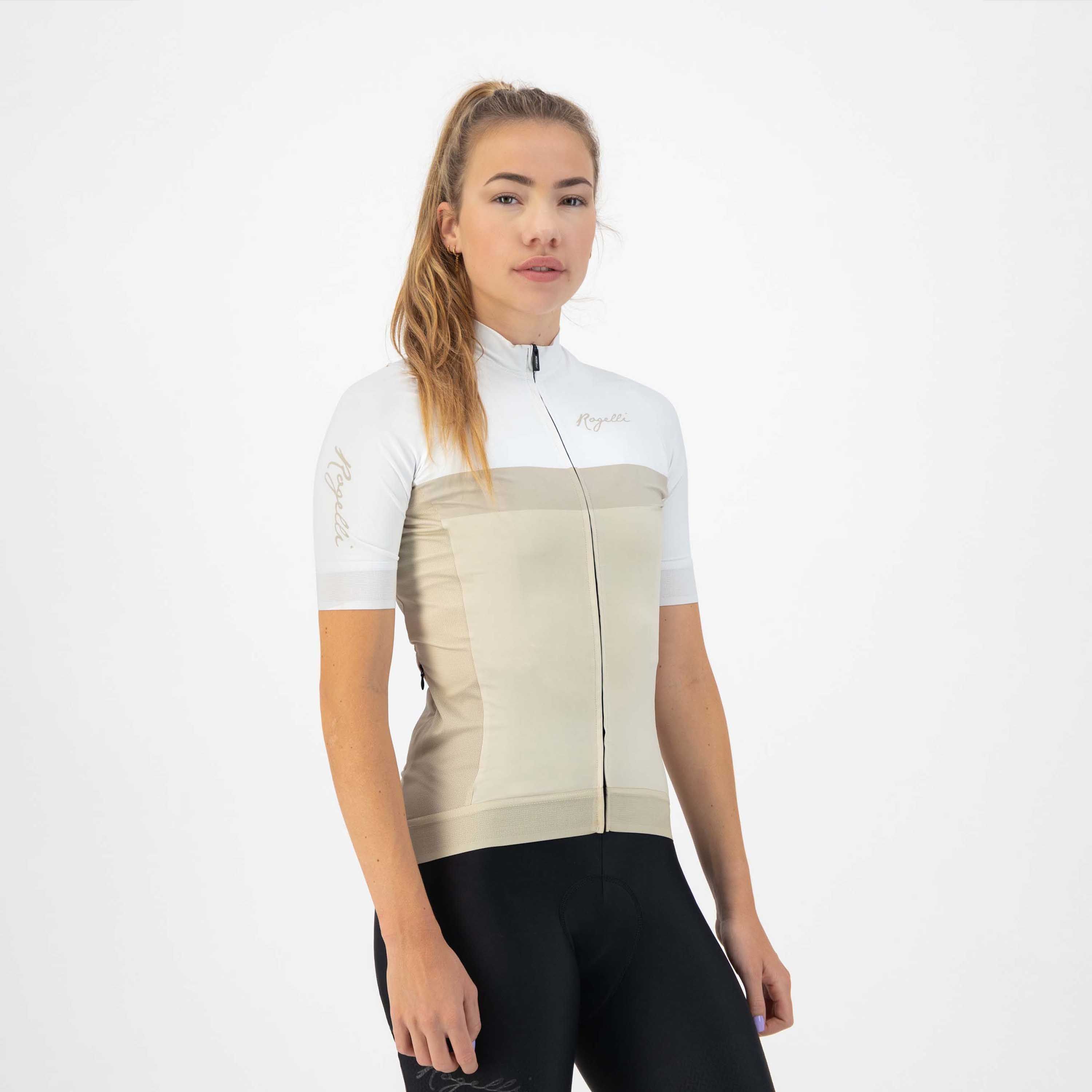 Rogelli Prime Sand/Weiß Damen Radtrikot Kurzarm