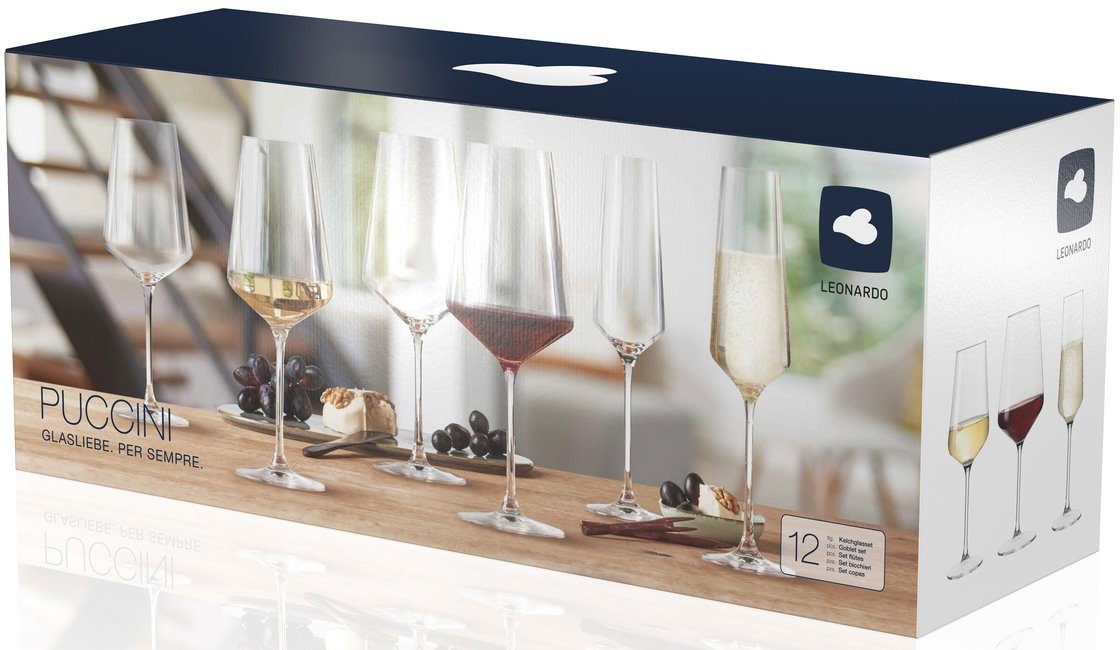 LEONARDO Gläser-Set Puccini, Glas, Teqton-Qualität, 12-teilig