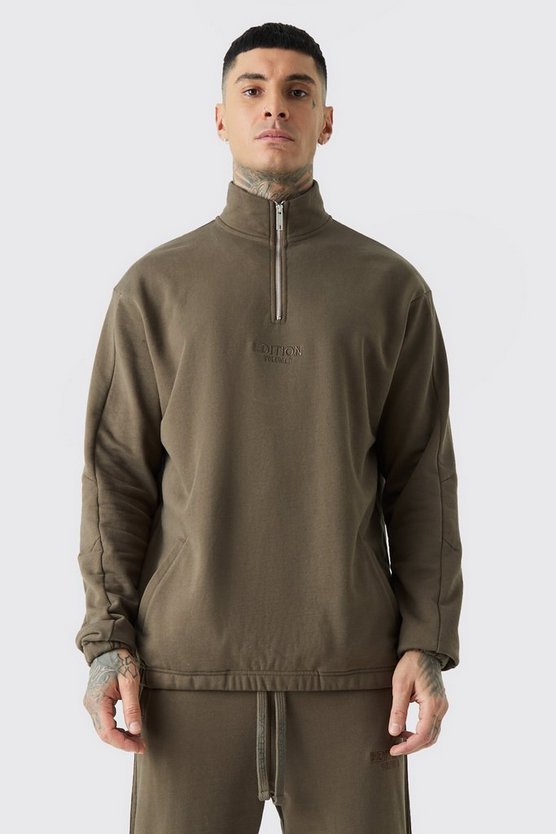 Tall Oversize Sweatshirt mit Trichterkragen