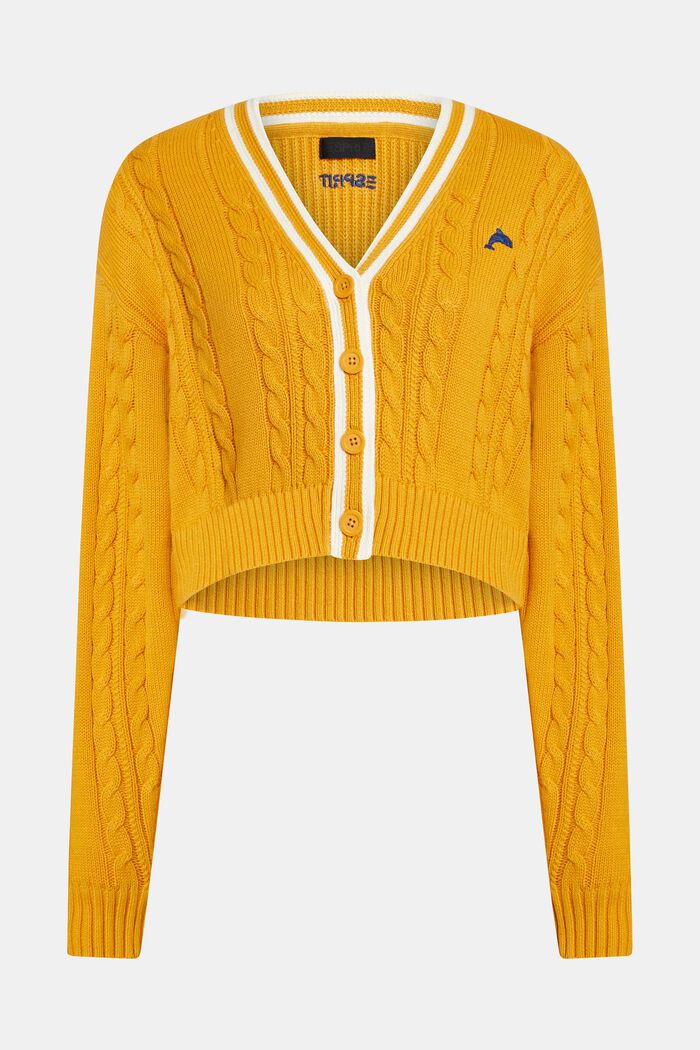 Cardigan mit Zopfstrick