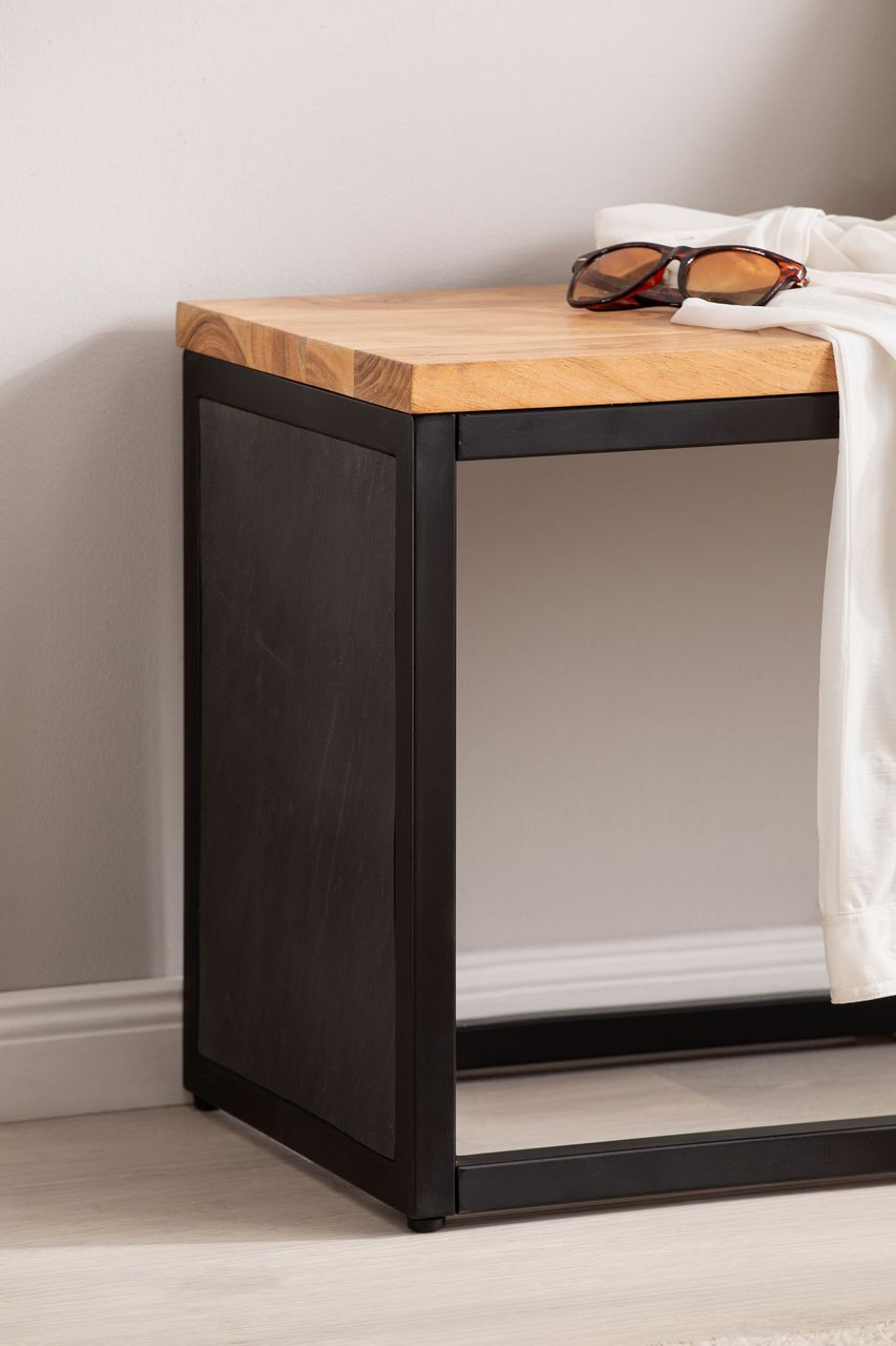 Wohnling Sitzbank Holz Steinoptik 120 cm Bettbank Schlafzimmer Flurbank Modern