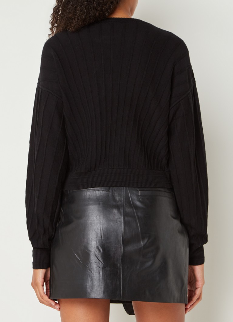 ba&sh Jynx fine-knit pullover in wool blend with decorative buttons