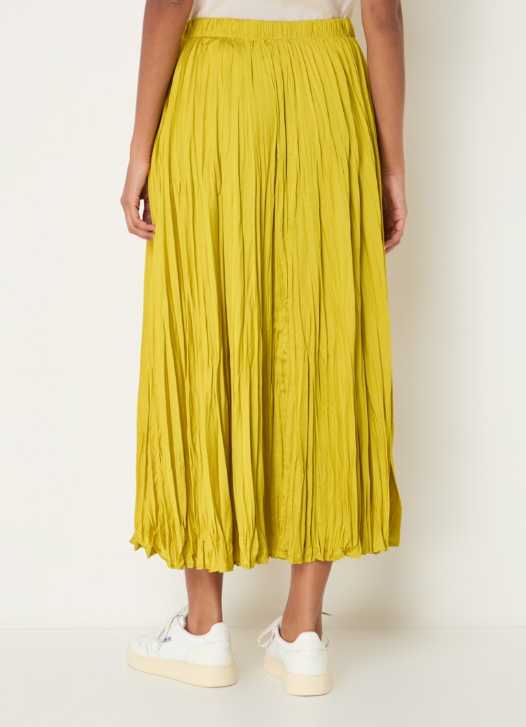 Fustă midi din satin Benetton cu talie elastică