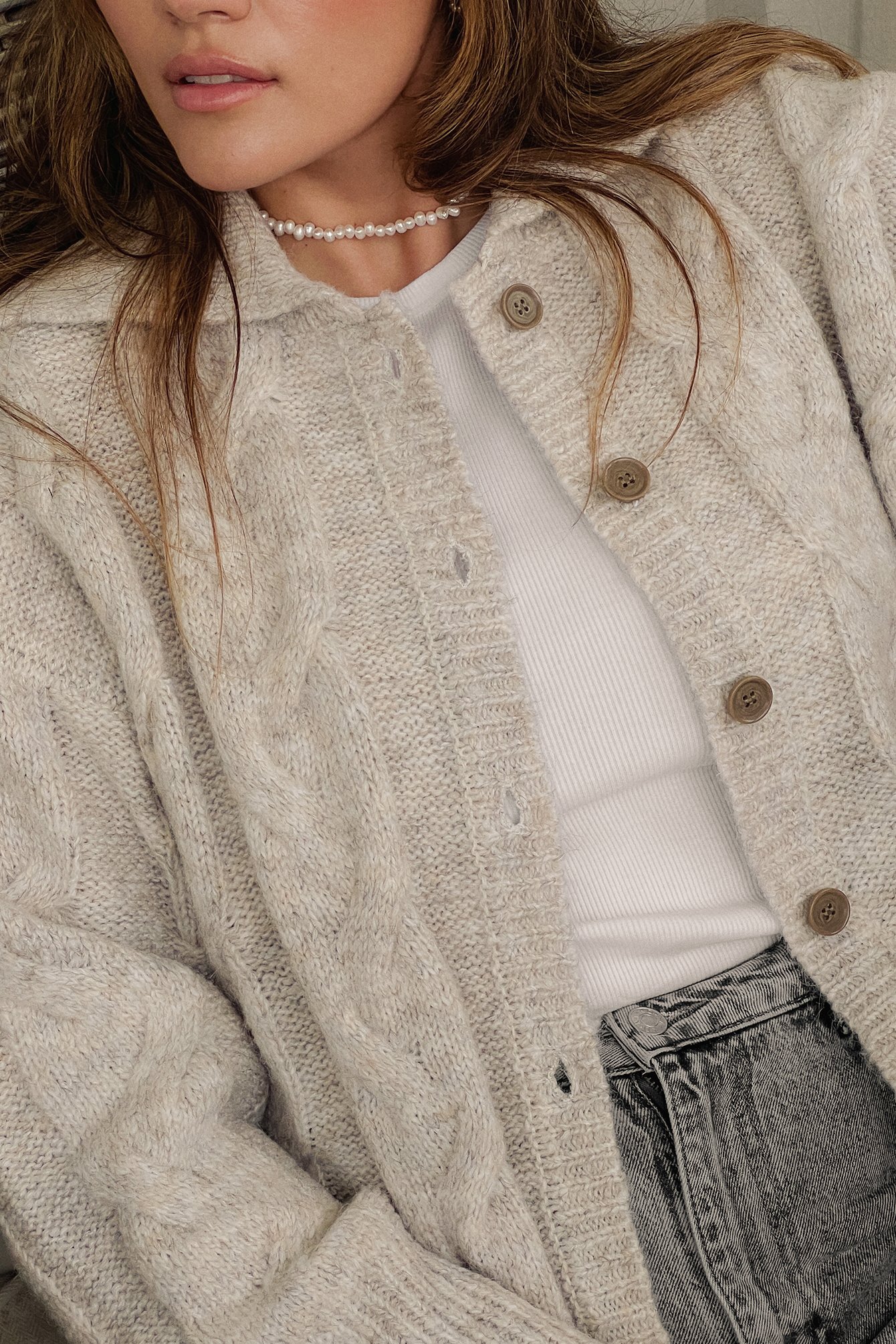Strickcardigan mit Knöpfen