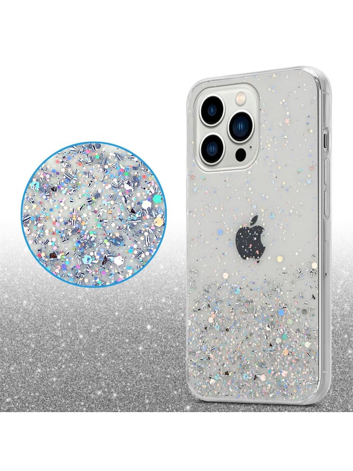 cadorabo Hülle für Apple iPhone 13 PRO Glitter in Transparent mit Glitter günstig kaufen onesize