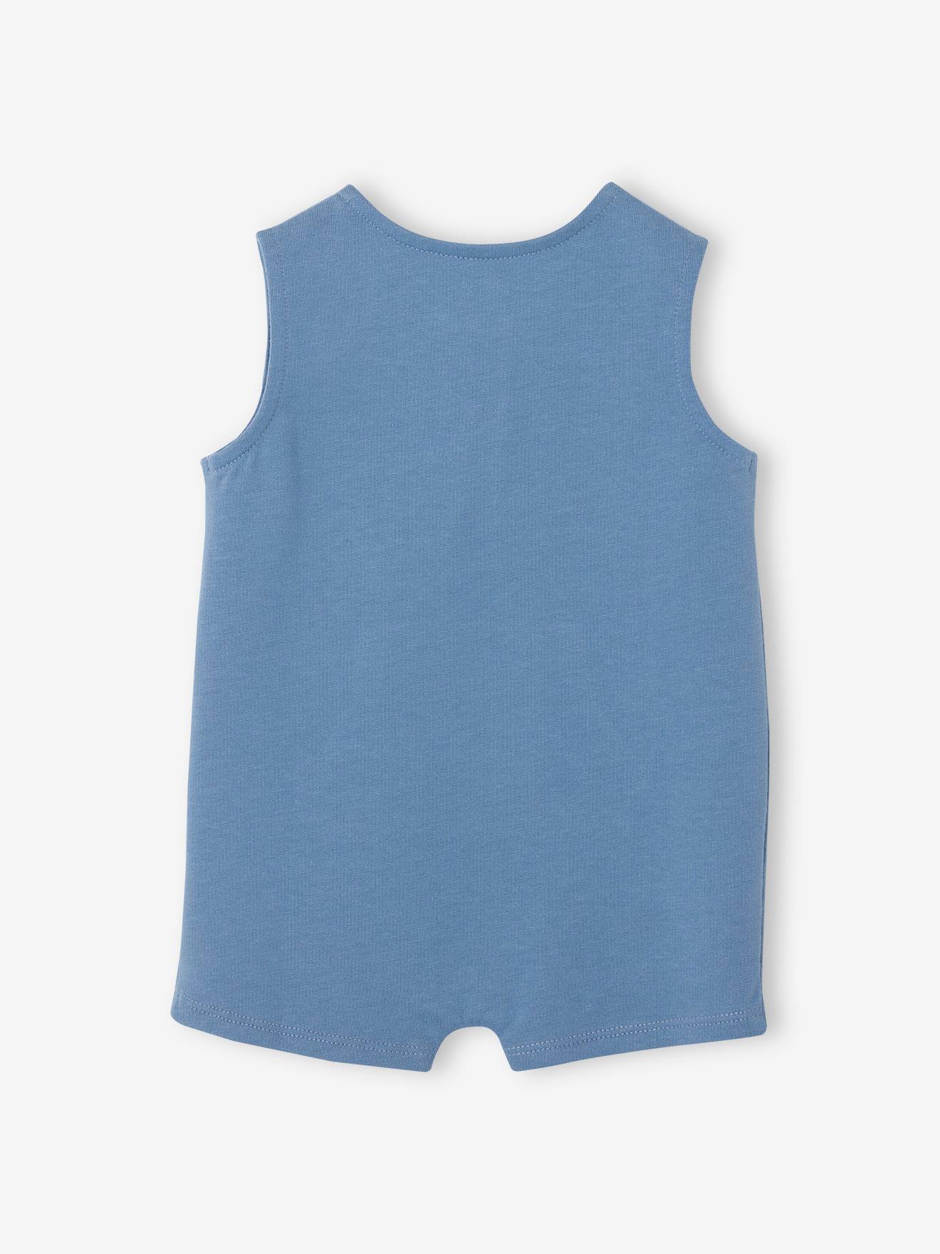 Vertbaudet Baby Kurzoverall aus Sweatware Oeko-Tex - himmelblau