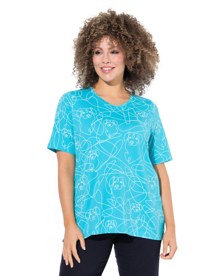 Ulla Popken Shirt in tiefes aqua günstig kaufen