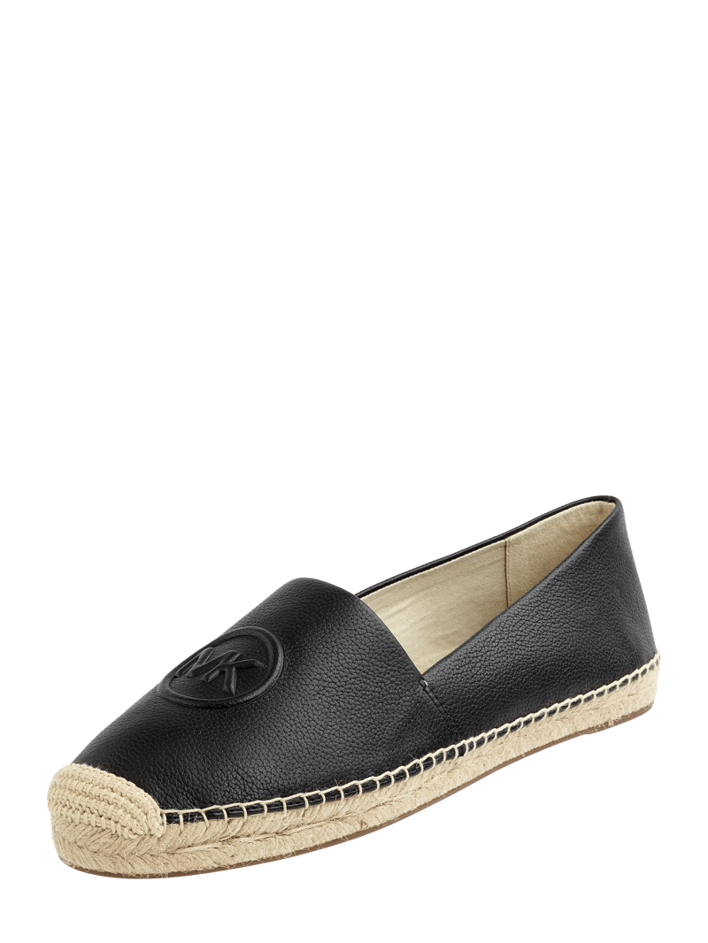 Espadrilles aus Leder Modell 'Dylyn' in schwarz