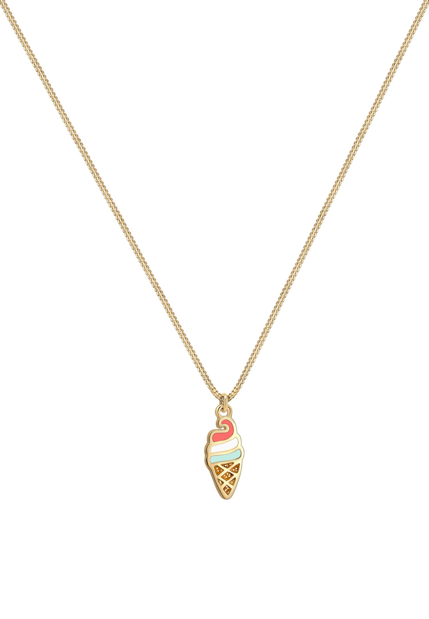 Ciondolo da donna Elli a forma di cono gelato in smalto - Argento 925/1000