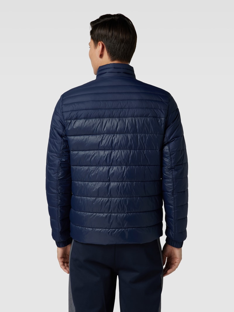 Steppjacke mit Label-Patch Modell 'Oden' in blau