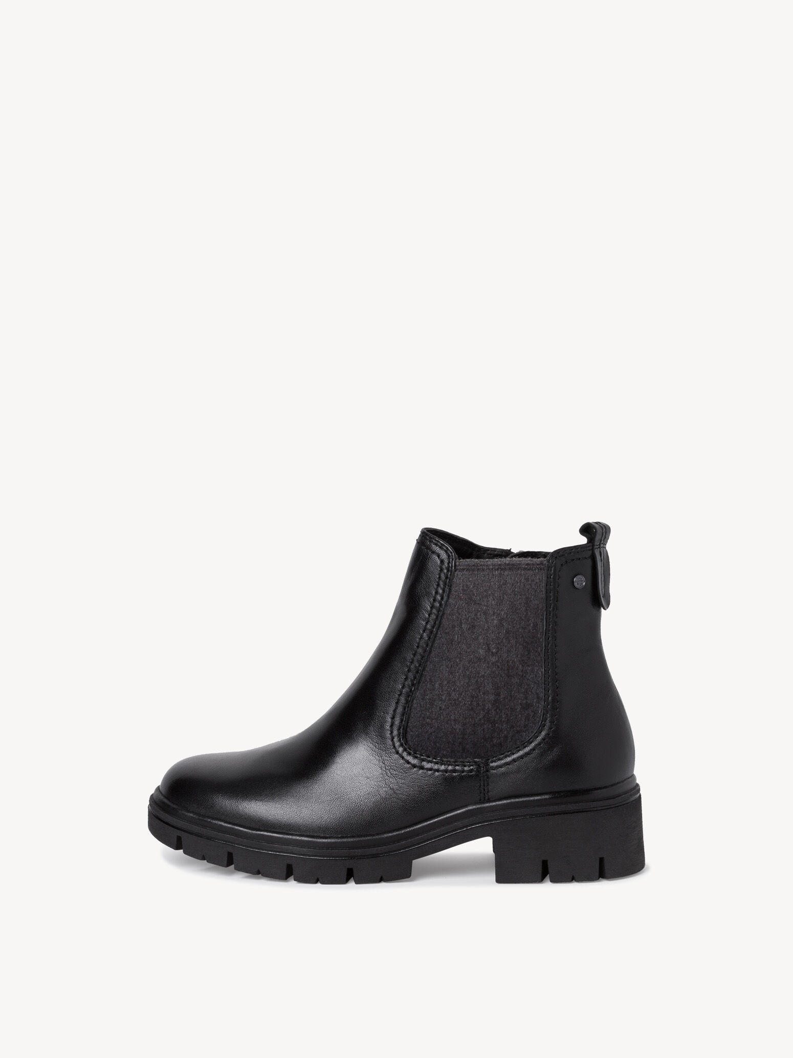 Bottine Chelsea en cuir - noir