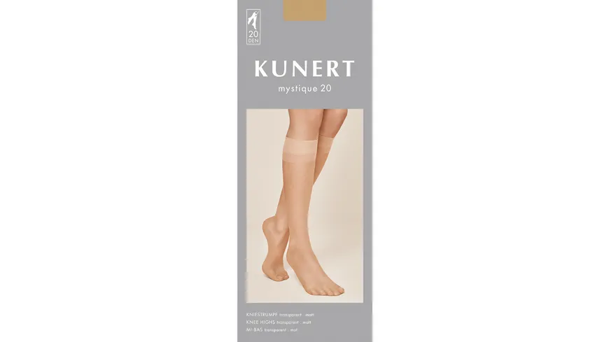 KUNERT Damen Kniestrümpfe Mystique 20 DEN black