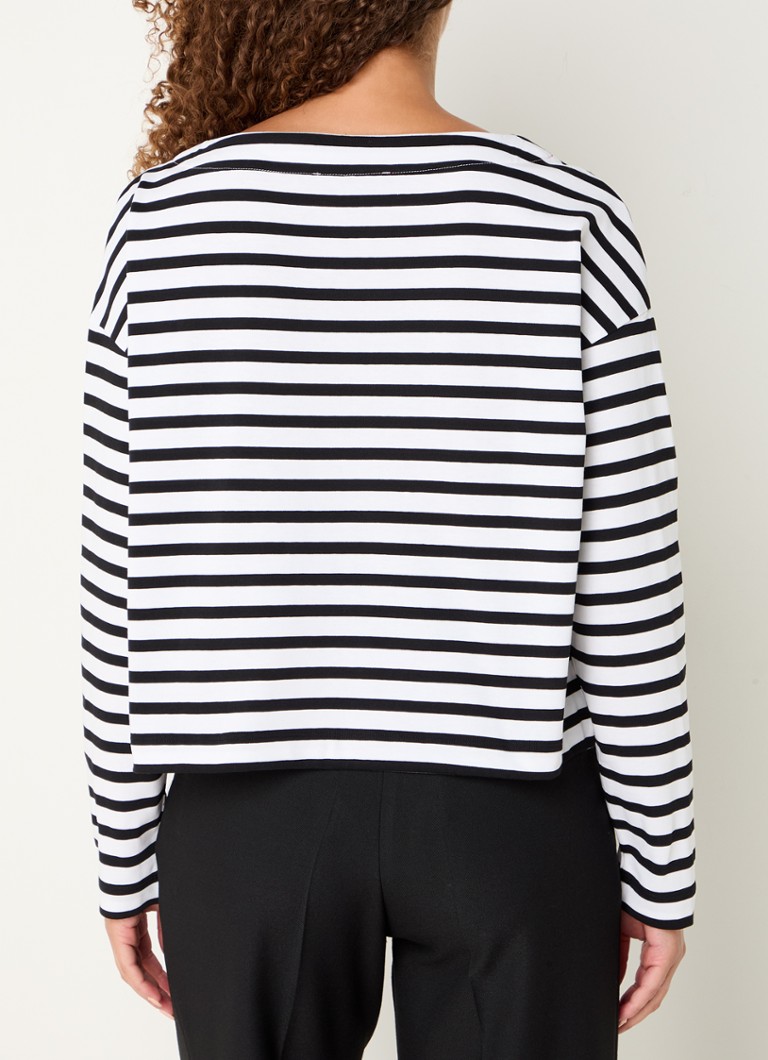 Camicia a maniche lunghe a righe con taschino sul petto di Max & Co Donna.