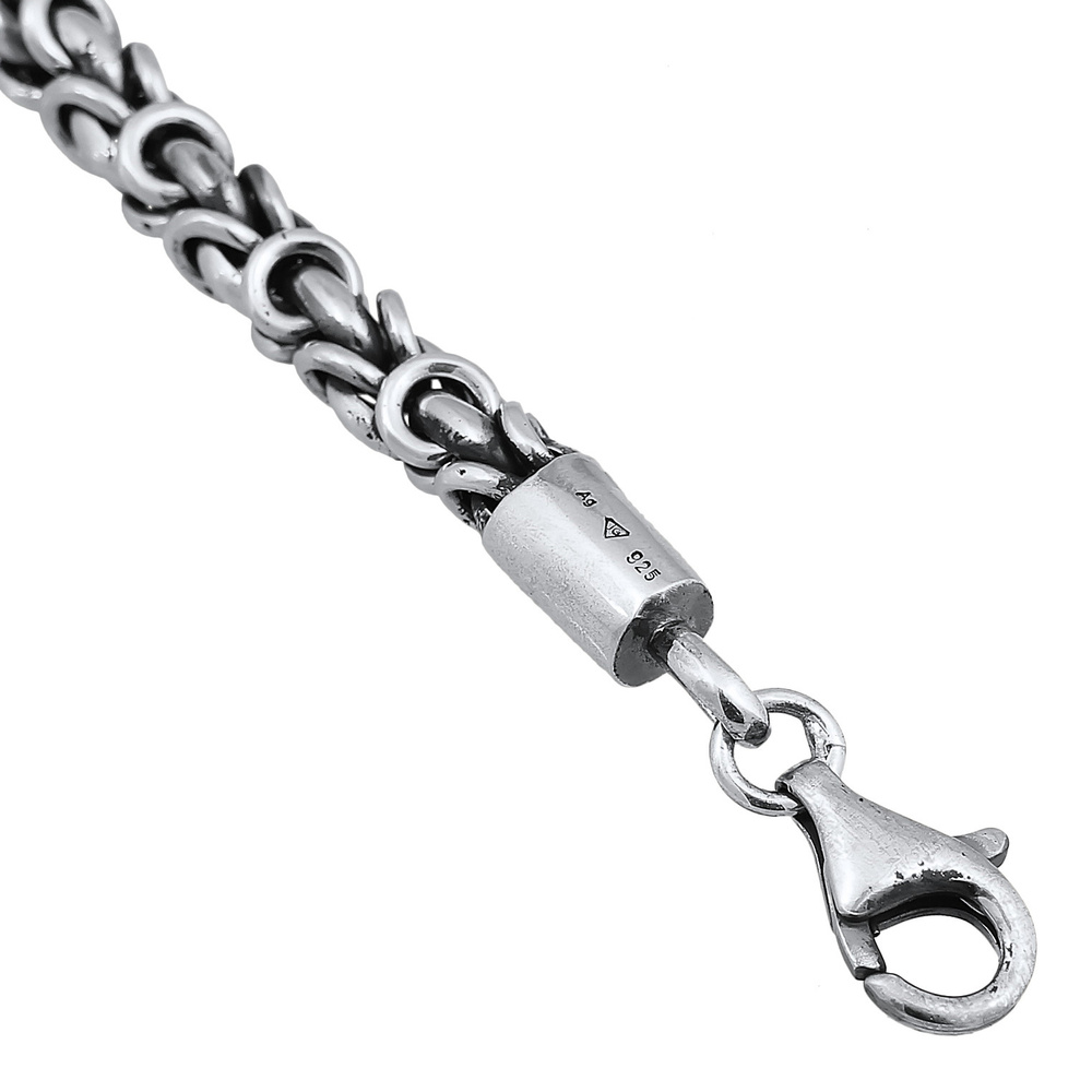 KUZZOI KUZZOI Bracelet Maillons hommes de base Massif en argent sterling 925 Bracelet