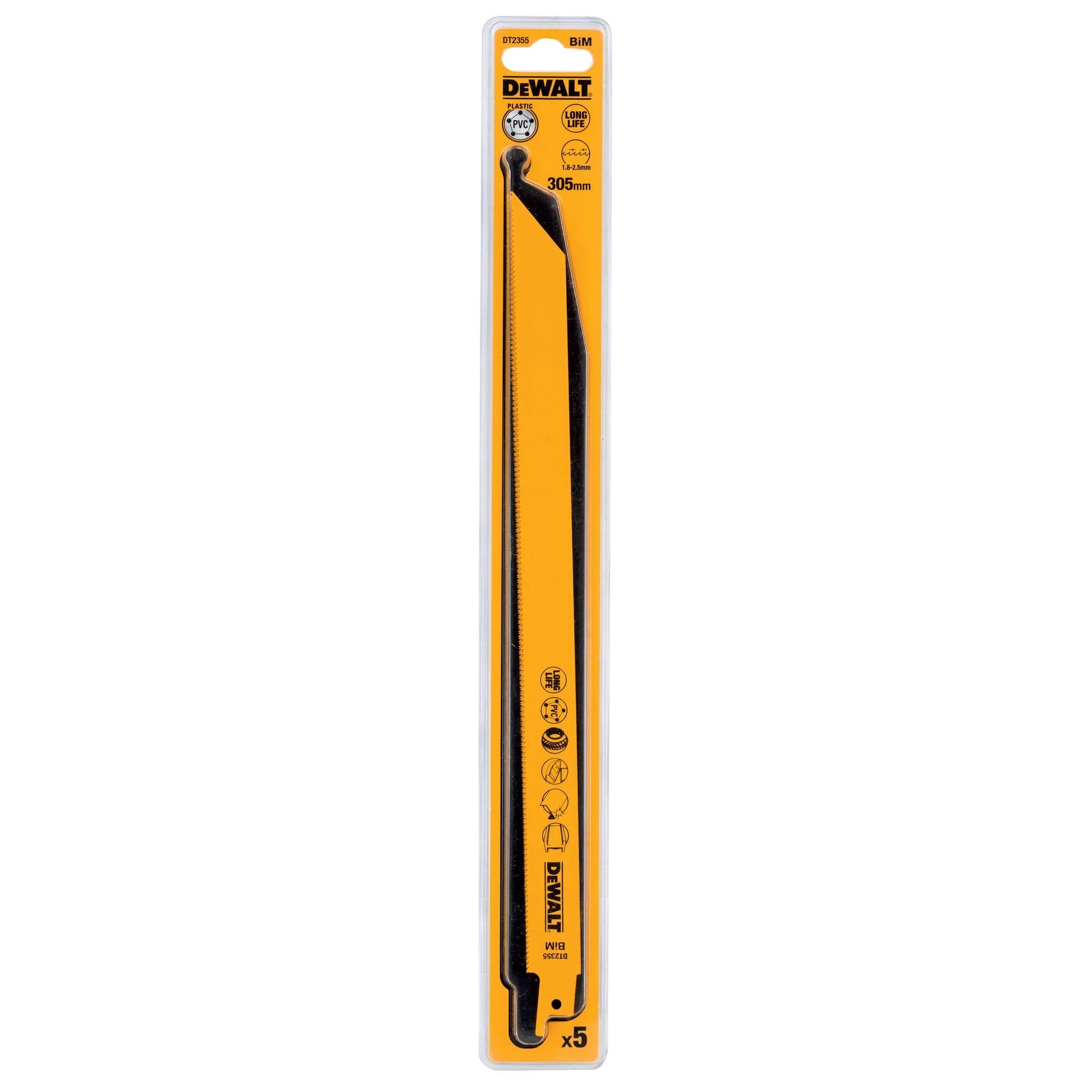 DeWalt Tilbehør DT2355-QZ HCS 305 x 1,8 mm Universal Bajonetsavklinger 5 Stk.