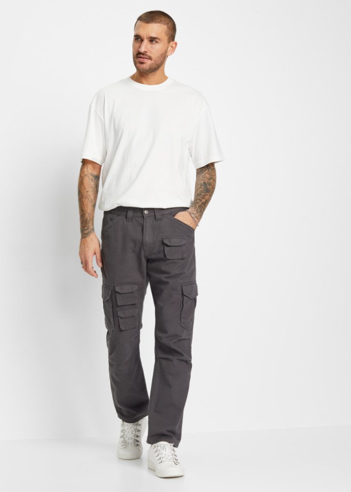 Loose Fit Cargohose, Straight