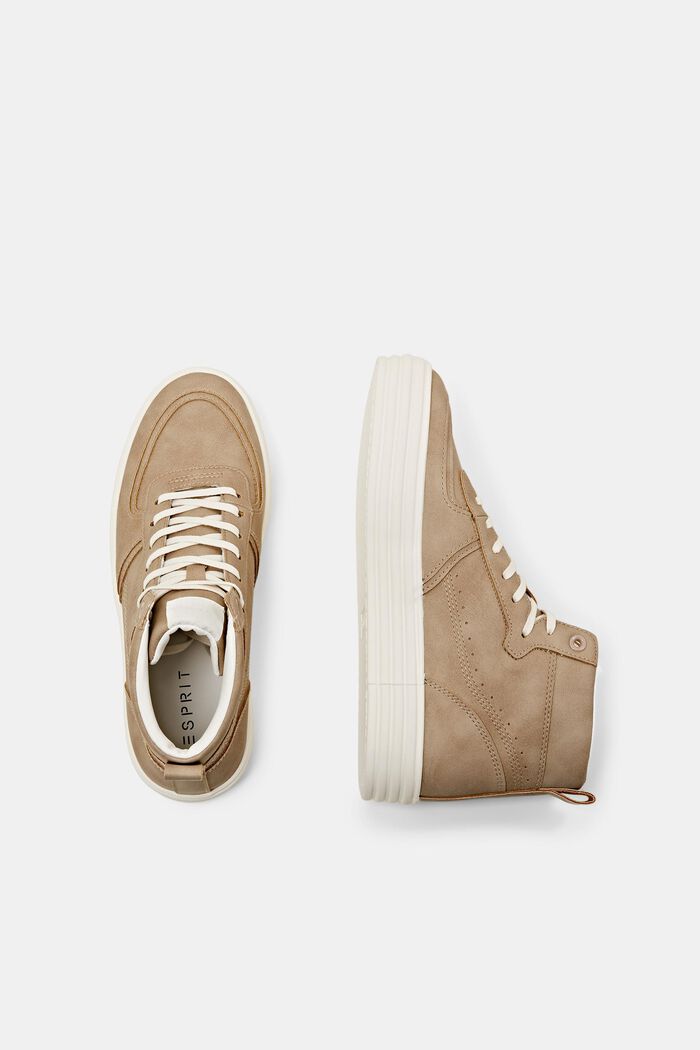 High Top-Sneaker in Glattlederoptik