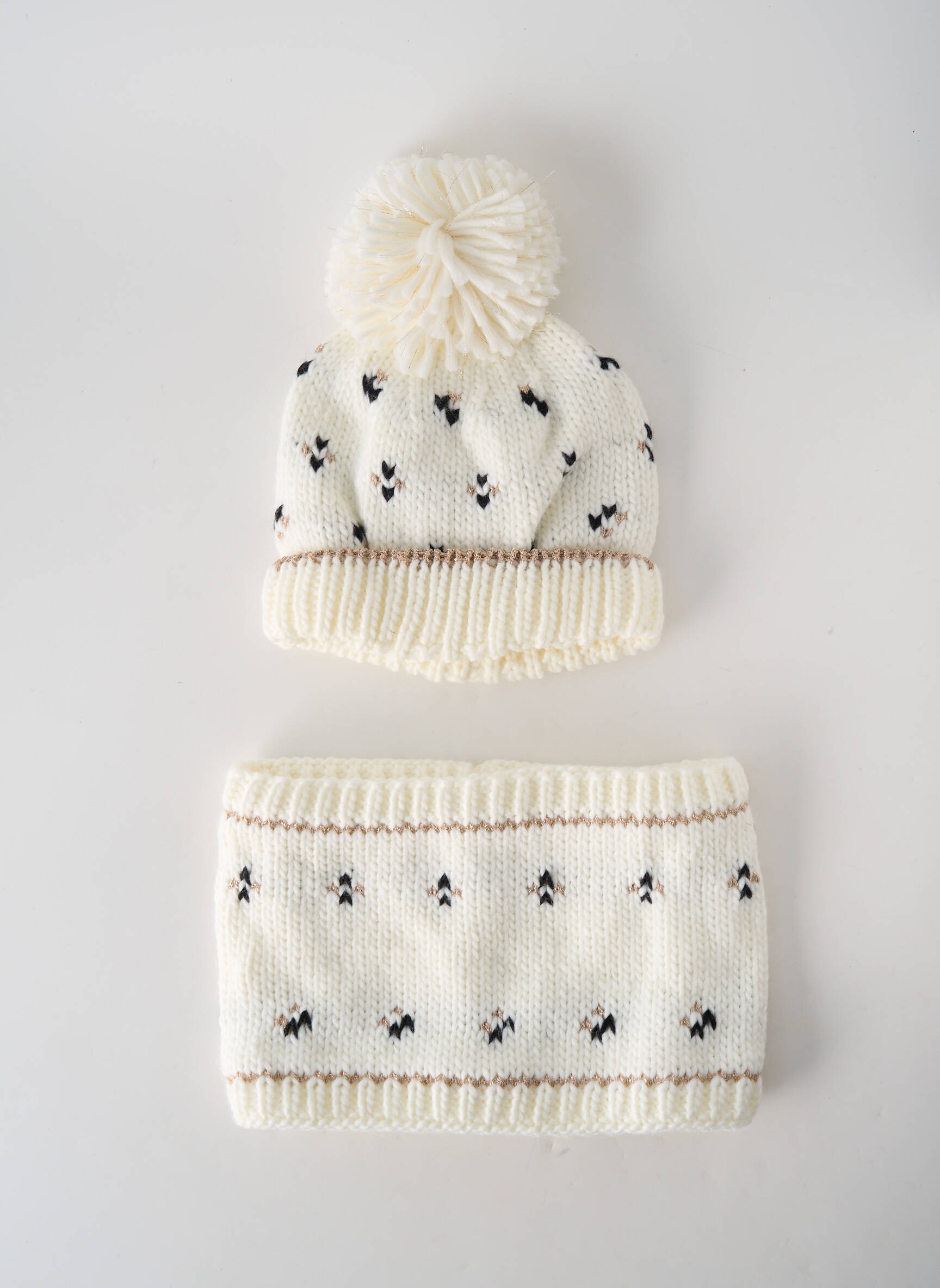 3 Pommes Bonnets Fille couleur beige