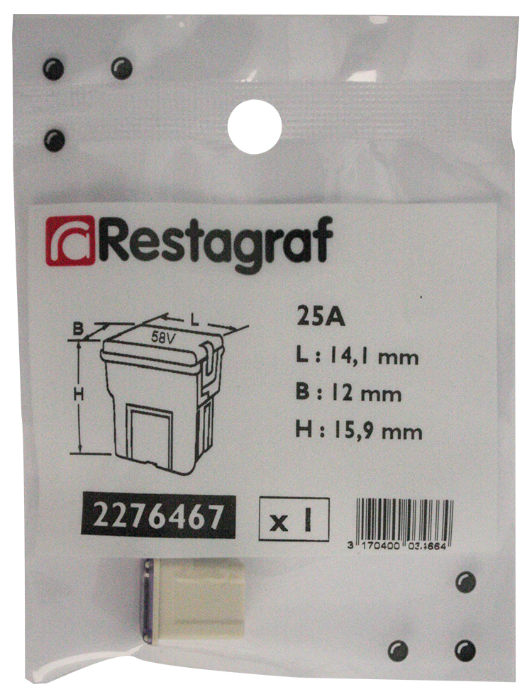 Restagraf 25 A Niedrigprofil J-CASE Blocksicherung - ATU