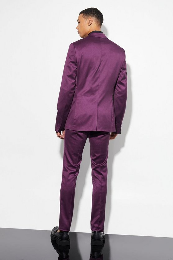 Tall Skinny Satin-Anzugjacke