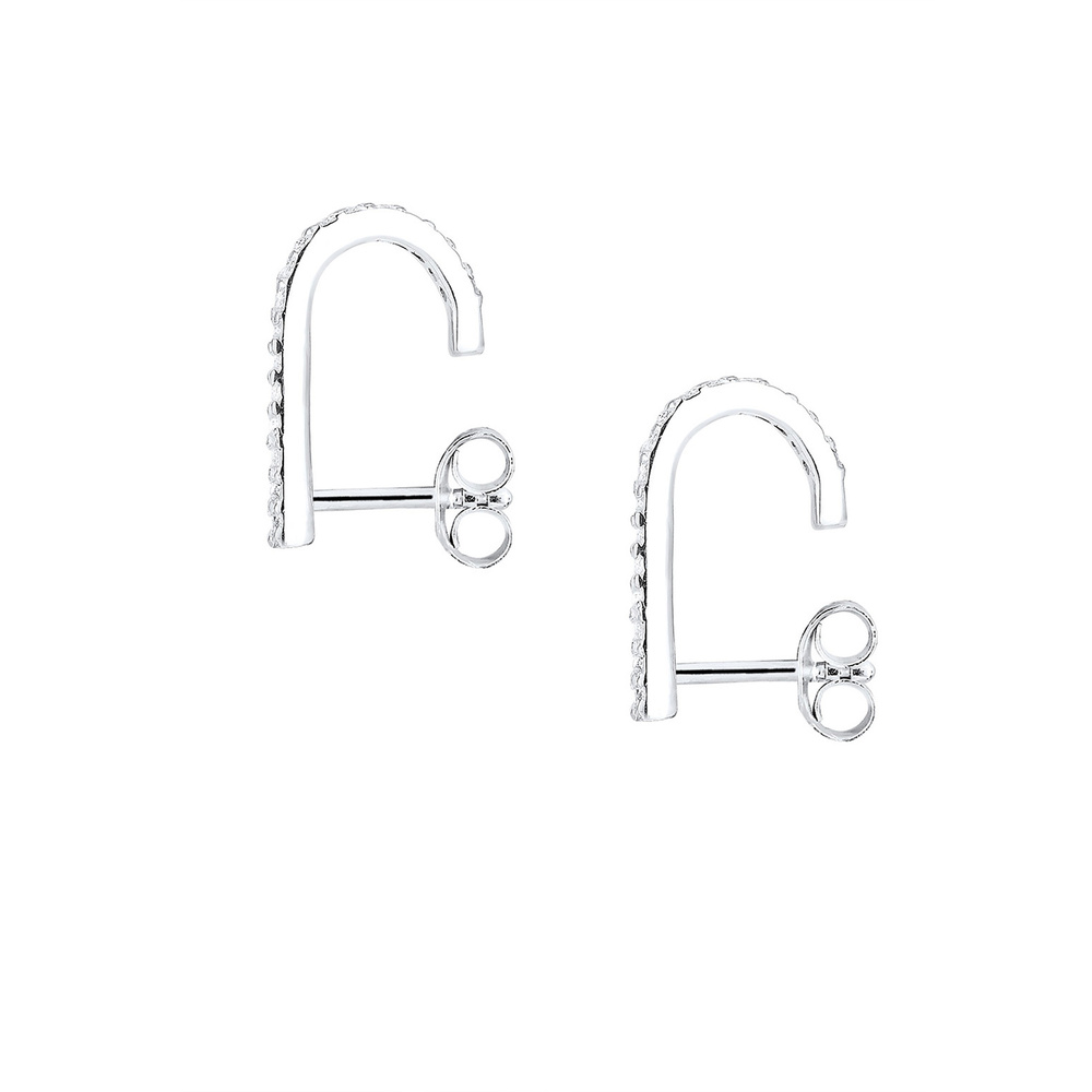 Elli Elli Boucles d'Oreilles Suspender Geo Minimal Zirkonia 925 Sterling Silber Boucles d'oreilles