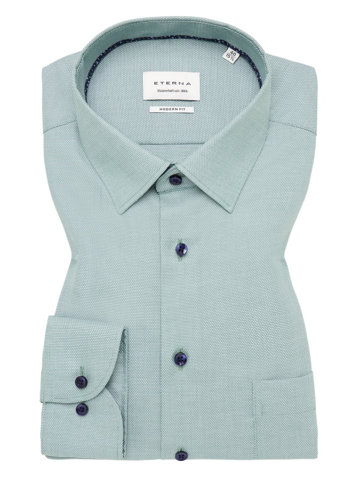 Eterna Hemd MODERN FIT in grün günstig kaufen