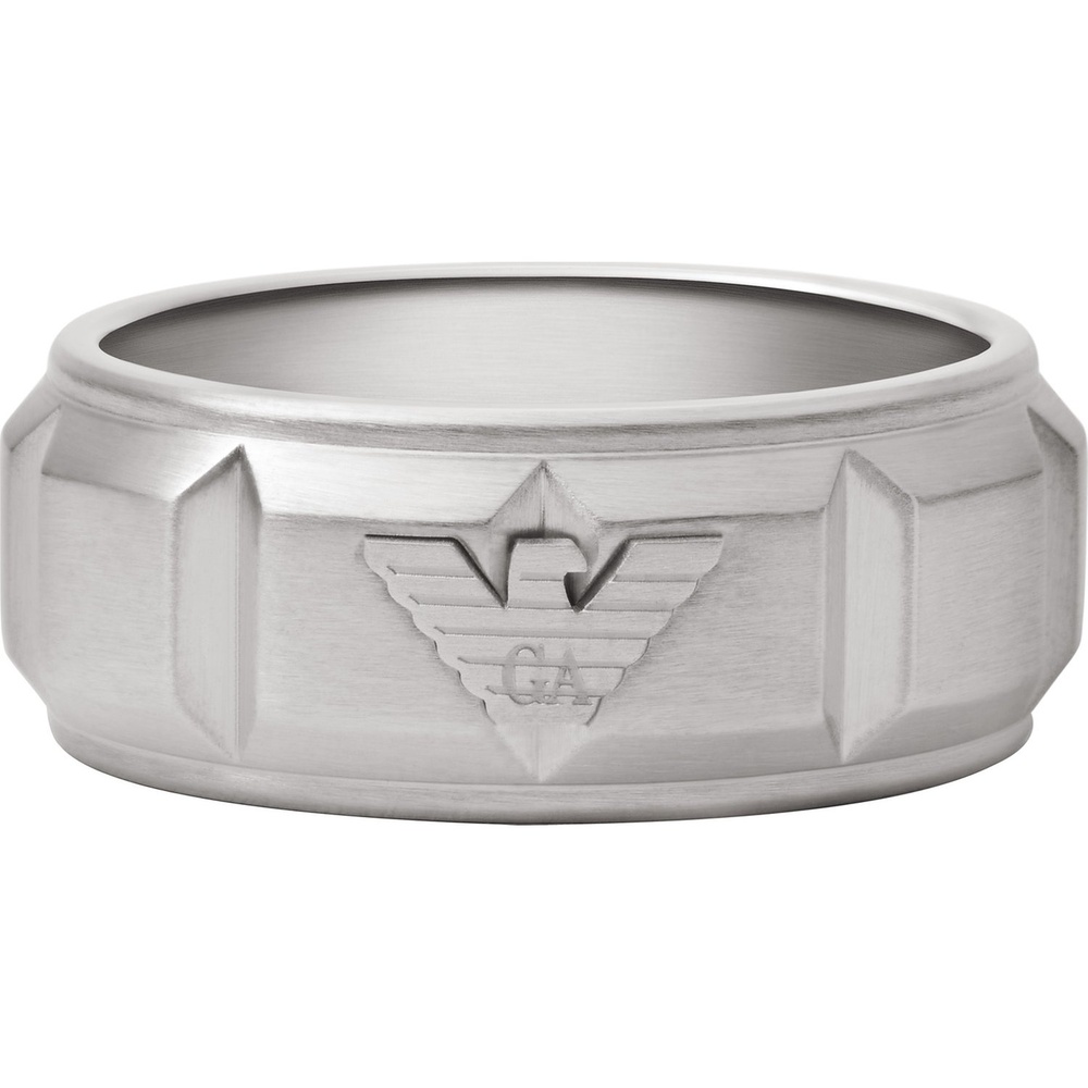 Emporio Armani Bague pour hommes Acier inoxydable argent Bague