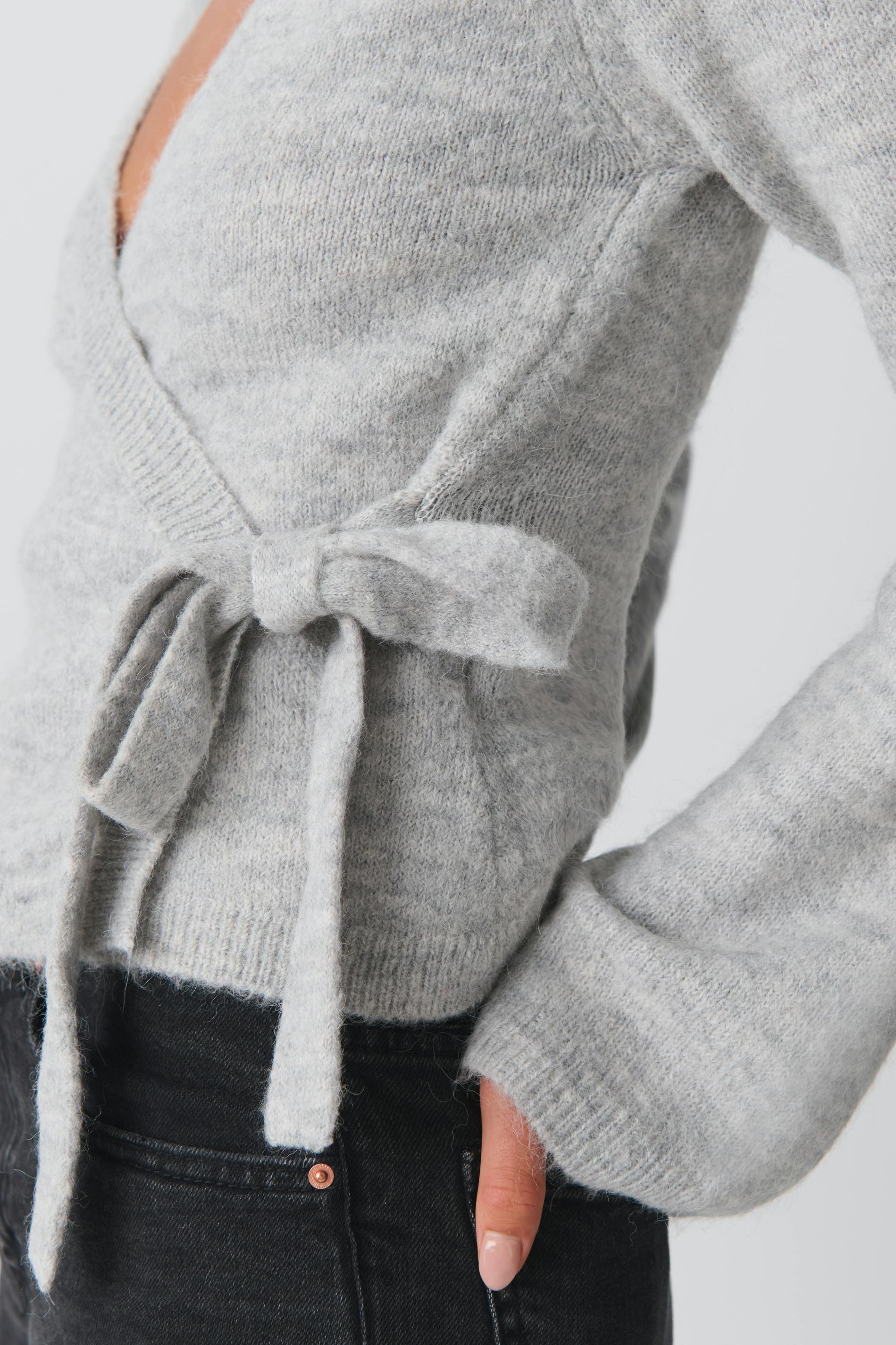 Knitted wrap cardigan