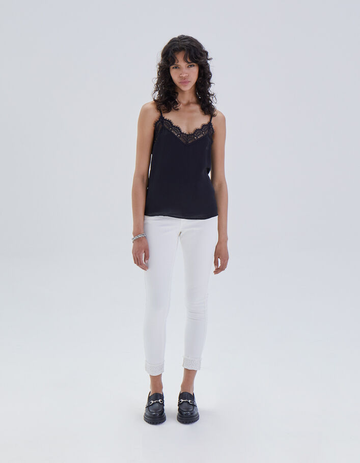 Caraco dentelle noir femme