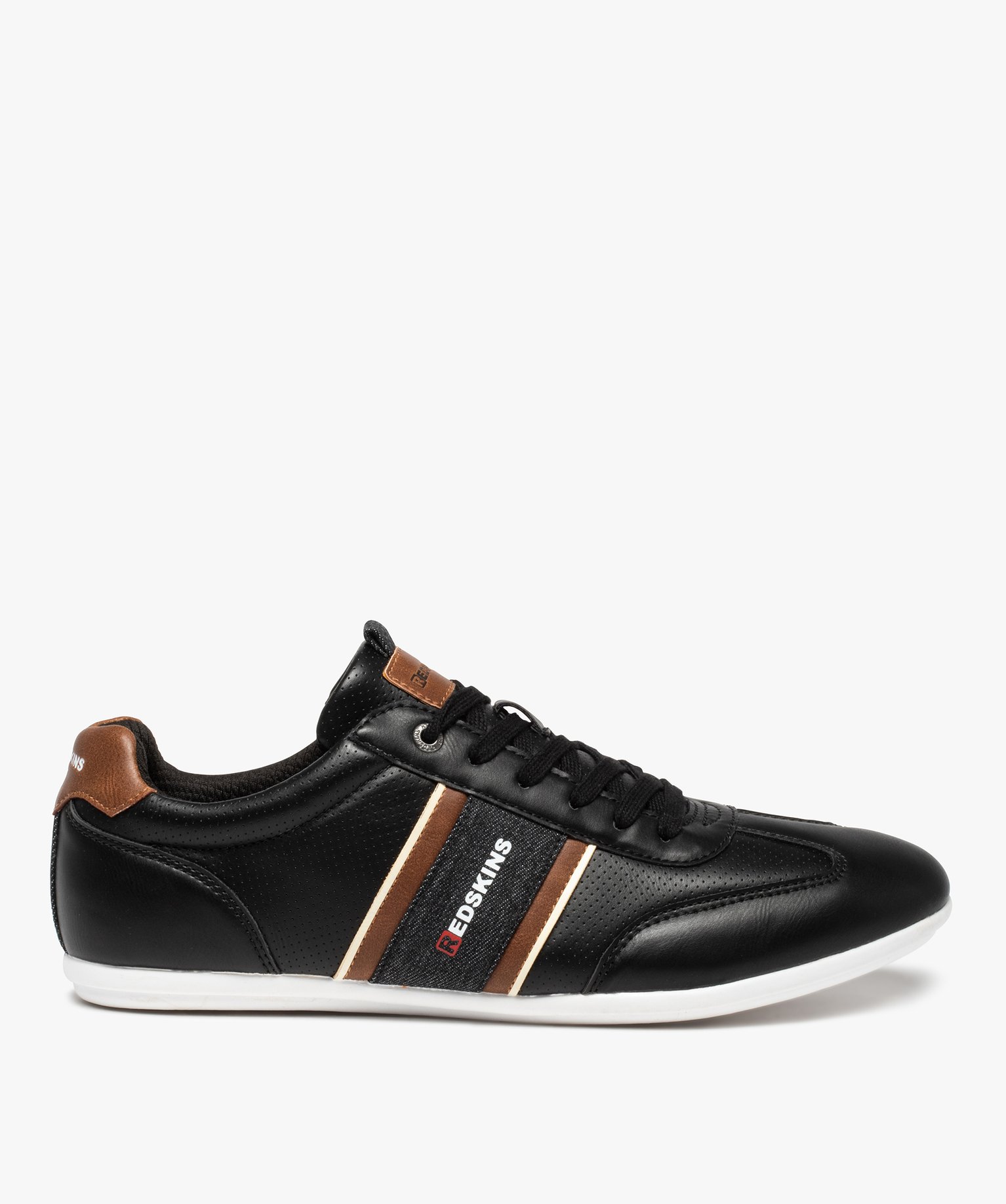 Baskets homme à lacets et semelle fine - Redskins noir | GEMO