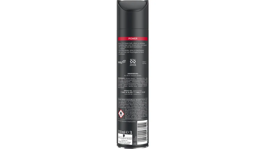 TAFT Haarlack Power 250 ml Haltegrad 5 - sehr starker Halt 250 ml