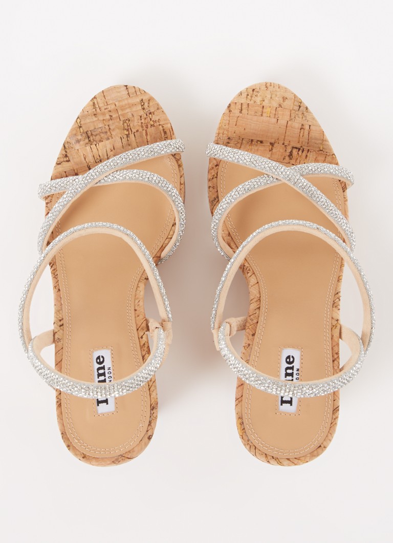 Dune London Kali sandals with rhinestones