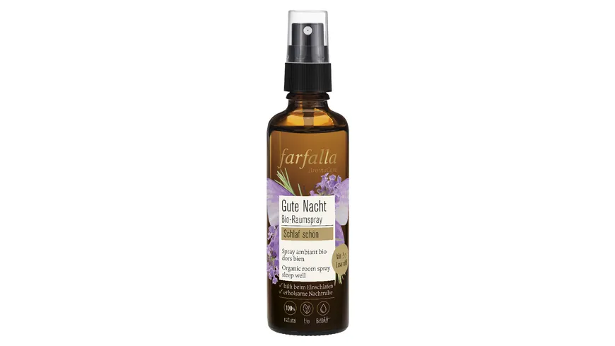 Farfalla schlaf schön Lavendel Gute Nacht Bio-Raumspray 75 ml