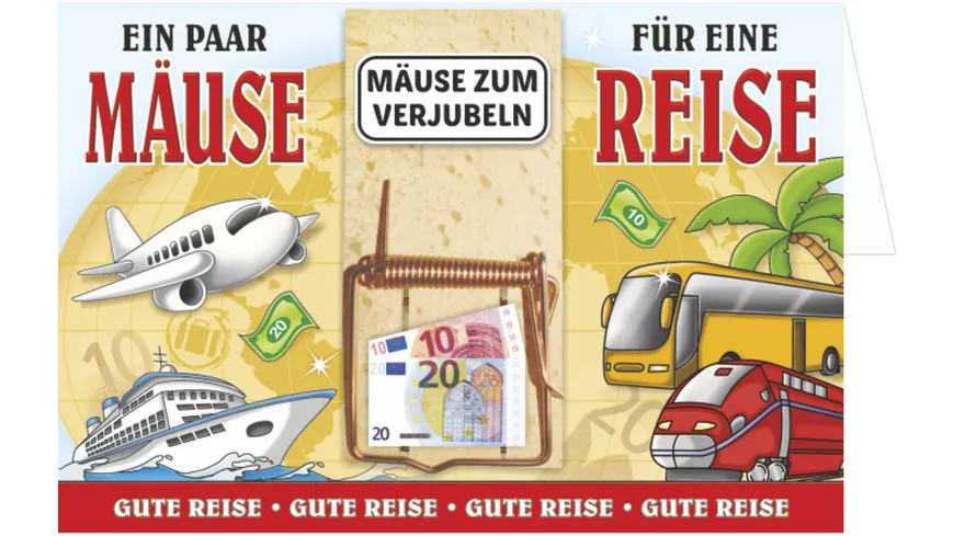 Mausefalle als Geldgeschenk - Mäuse für eine Reise