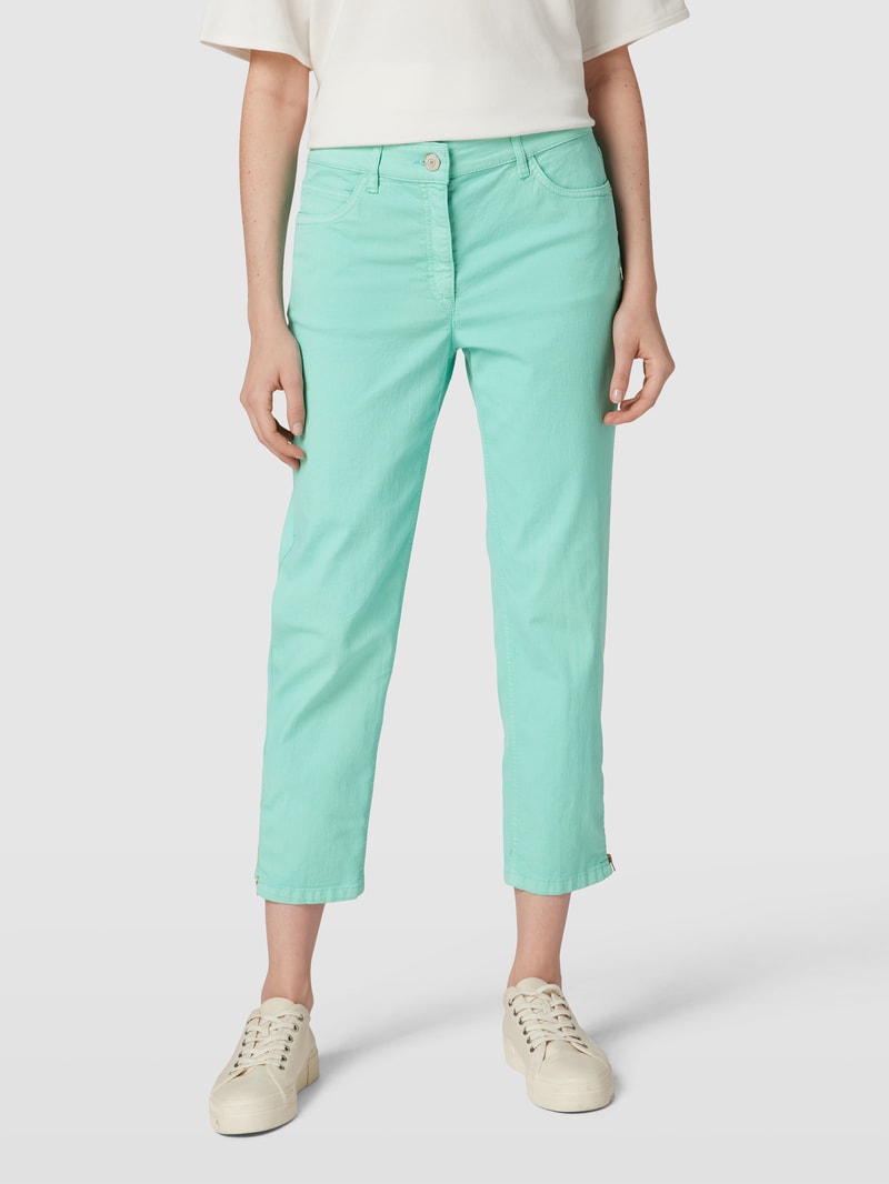 Straight Fit Jeans im 5-Pocket-Design Modell 'CORA' in mint