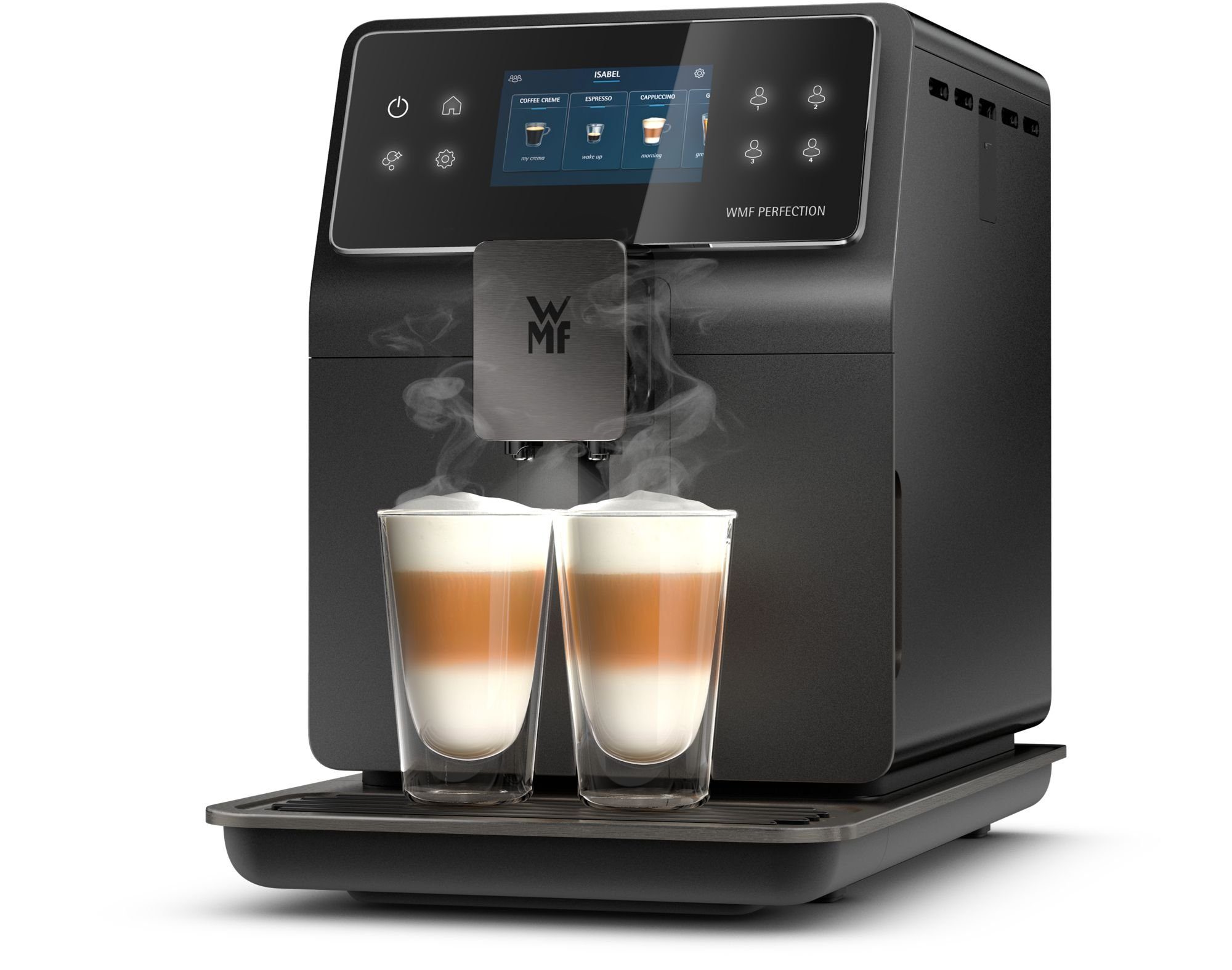WMF Kaffeevollautomat, 15 Getränkespezialitäten, Double Thermoblock, Edelstahl-Mahlwerk