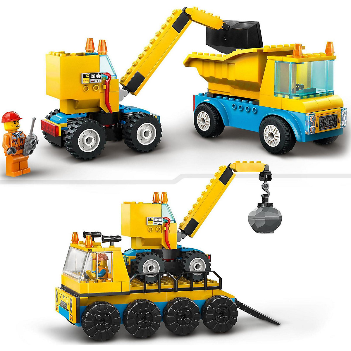 LEGO® City 60391 Baufahrzeuge und Kran mit Abrissbirne