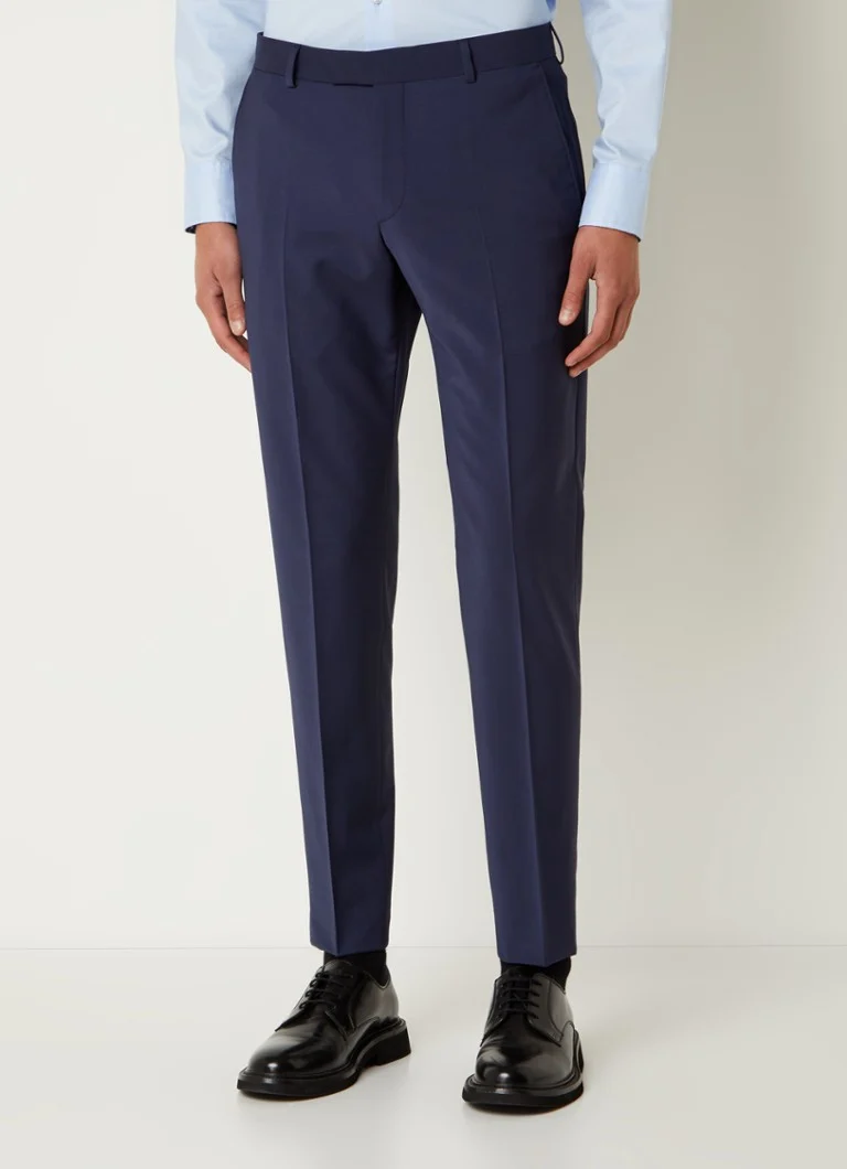 Strellson Madden slim fit pants in wool blend with stitching pockets