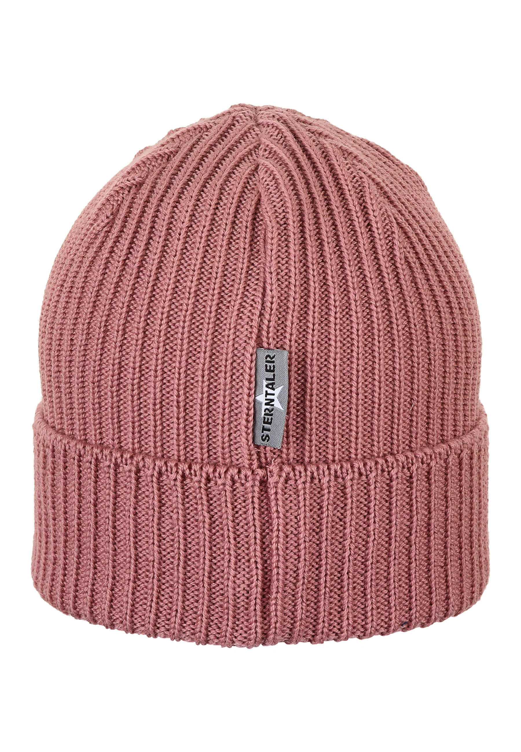 Strickmütze Baby aus Merinowolle mit Umschlag