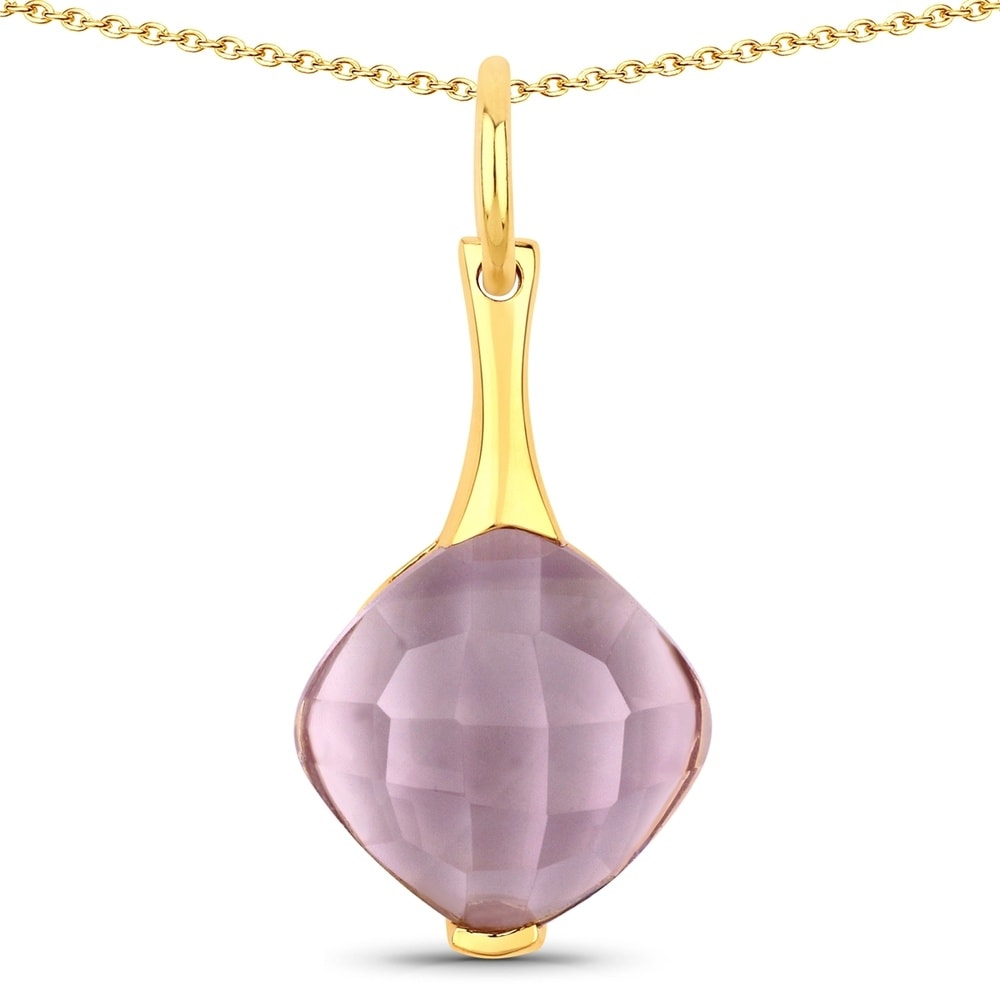 Rafaela Donata Chaîne Argent sterling Améthyste en Or jaune Bijoux