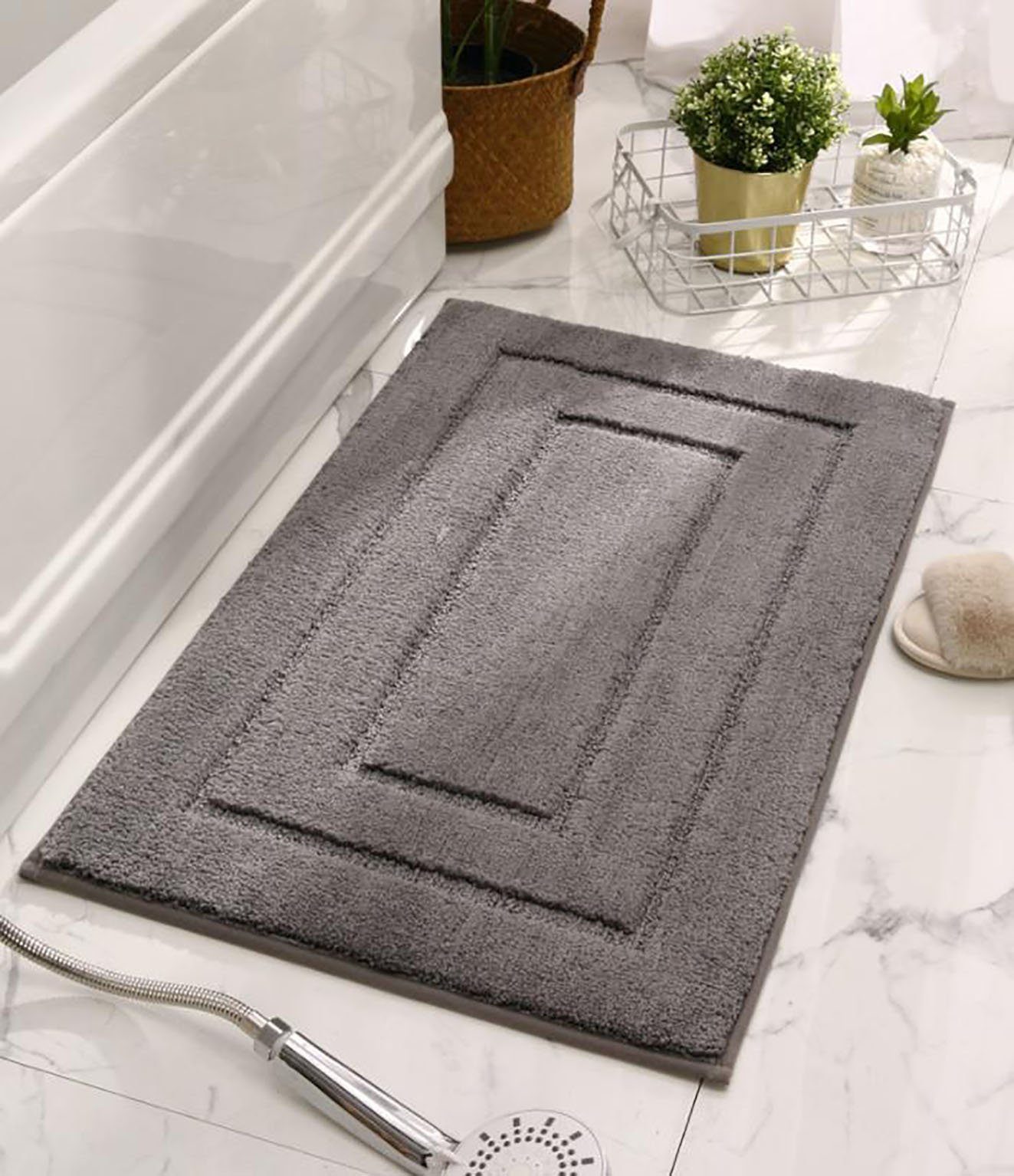 Antirutsch Teppichunterlage Dicke saugfähige Bodenmatte für das Badezimmer, Tapferer Ping