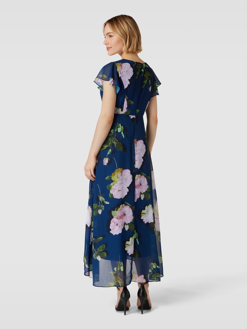 Jumpsuit mit Allover-Muster in dunkelblau