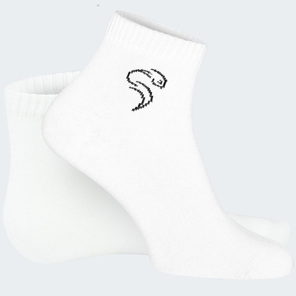 Black Snake 3-Pack White Pure Comfort Quarter Sneakersocken