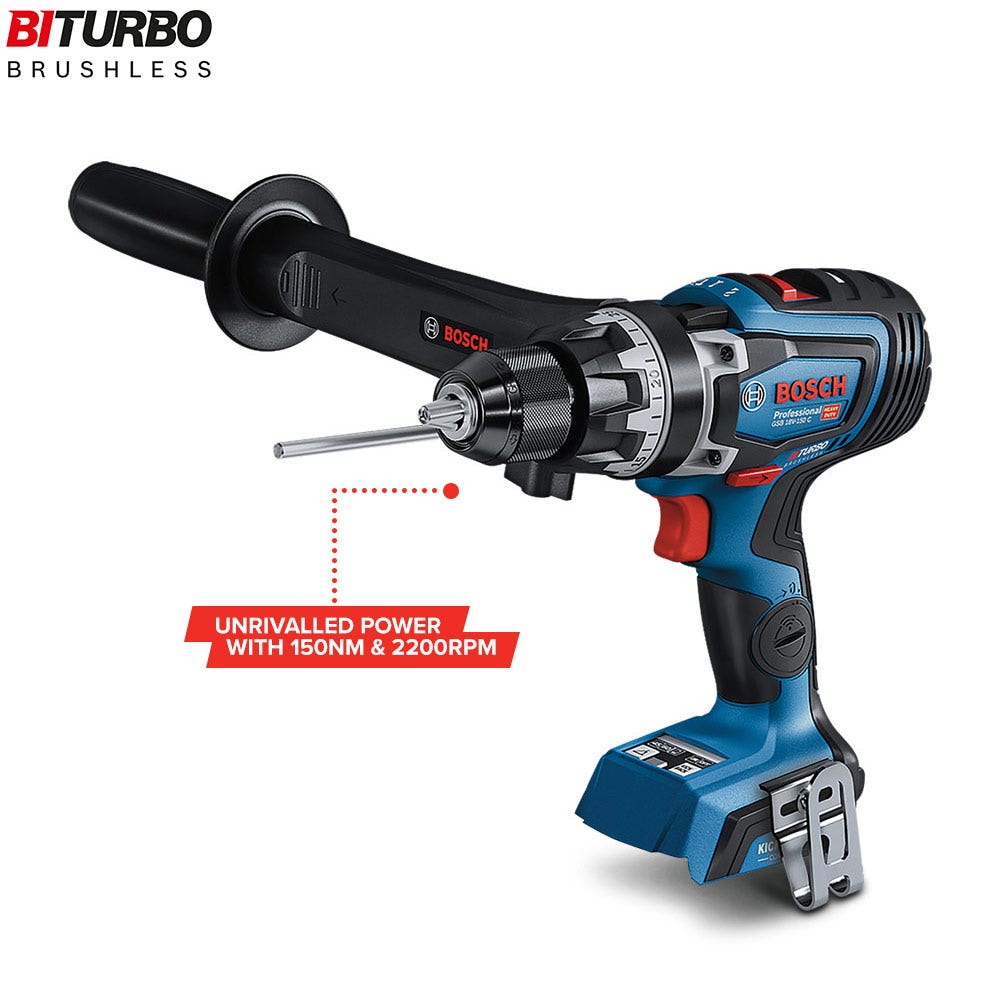 Furadeira de impacto sem escova BOSCH 18V BITURBO de 13 mm GSB 18V-150 C 0615990M9U
